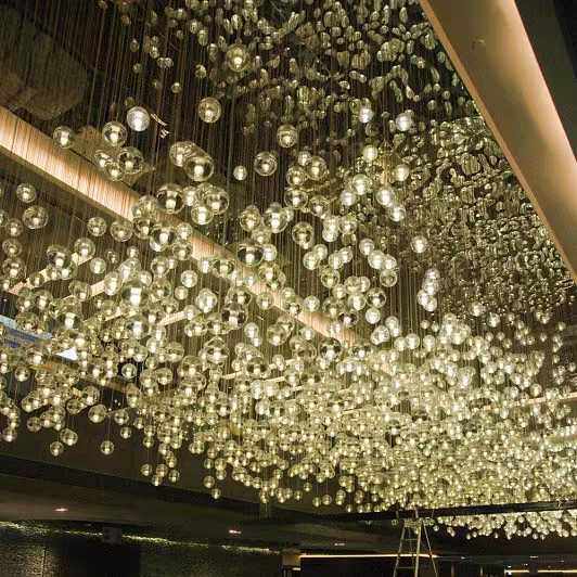 Villa stair chandelier duplex hall loft industrial wind crystal high-rise stairwell duplex chandelier