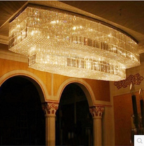 Lobby conference room large ceiling lamp large hotel high-end clubhouse atmospheric crystal engineering lighting customization