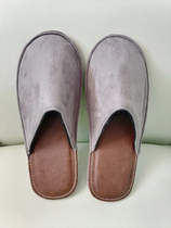 Spring Autumn Suede Suede Suede Midsole Leather Comfort External Stitch Spring Autumn Home Full Head Slippers