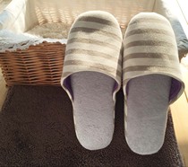 Spring and Autumn Ladies Platform Striped Home Slippers Comfortable Home