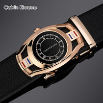 Mens automatic buckle belt First layer cowhide youth casual mens belt Leather business belt tide belt