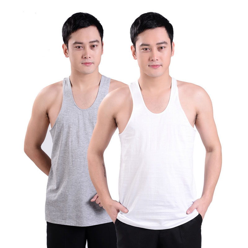 Summer middle-aged and elderly men's jersey pure white vest plus fertilizer to increase hurdle vest pure cotton old man shirt sweater home clothes