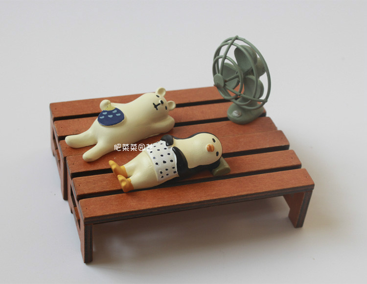 3 mảnh Nhật Bản zakka decole concomename loạt mùa hè gấu trắng chim cánh cụt trang trí búp bê trang trí nội thất