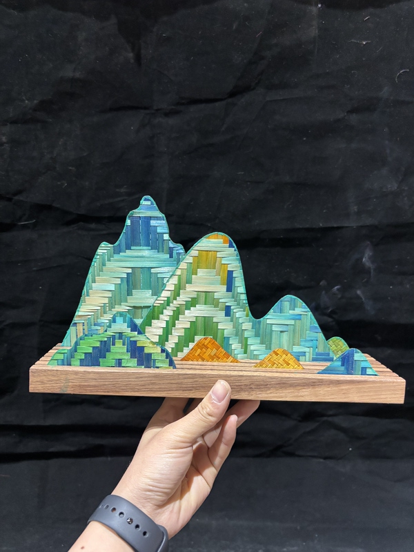 Original Bamboo Decorative Ornaments, Photo Postcard Display Stand from Qianli Jiangshan Picture
