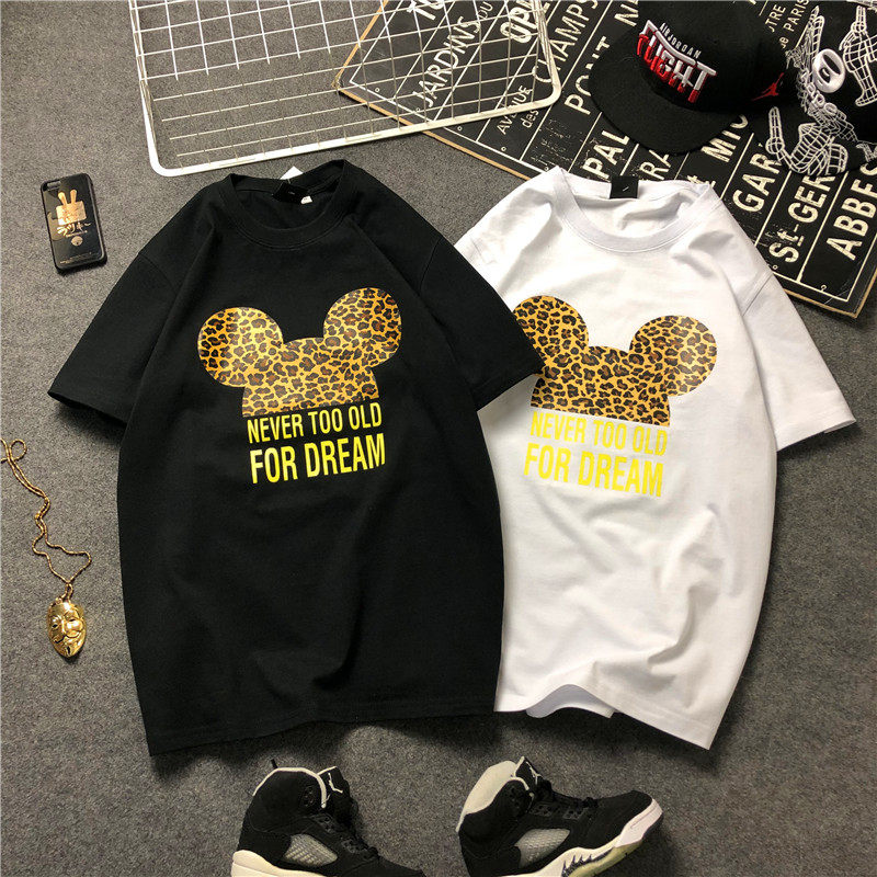 Hong Kong Tide 2023 Spring and Summer 2023 new letter BAO WEN cartoon short - sleeved BF Wind Men and Women T-shirts couples are loose