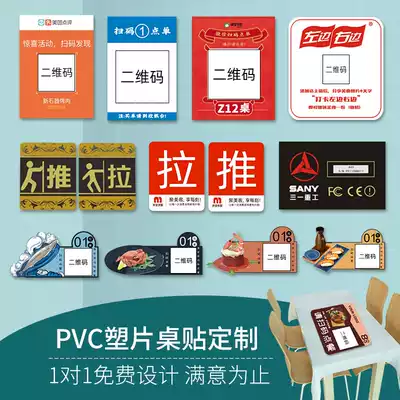 Frosted pvc self-adhesive table stickers custom transparent stickers waterproof mechanical panel warning label two-dimensional code plastic sheet