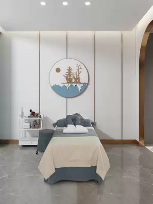 Mu Cai beauty bed cover four-piece set of high-end simple beauty salon special bed single high-end massage bed cover can be customized