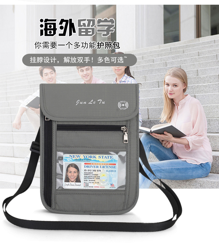 Du lịch nước ngoài gói hộ chiếu đa chức năng gói tài liệu không thấm nước trong suốt giữ hộ chiếu RFID tài liệu bao hộ chiếu hộ chiếu - Túi thông tin xác thực túi đeo chéo nữ mini
