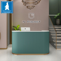 Light luxury beauty salon Arc cashier Simple modern clothing store Small bar Nail shop counter Reception front desk