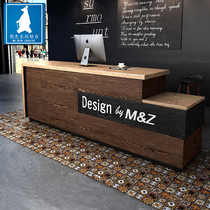 Cashier Retro atmosphere shop Commercial bar table Custom hotel Education institution Bed and breakfast reception desk