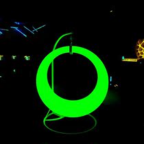 Net red LED luminous swing colorful landscape lighting homestay Rotomolding toys children outdoor padded chair