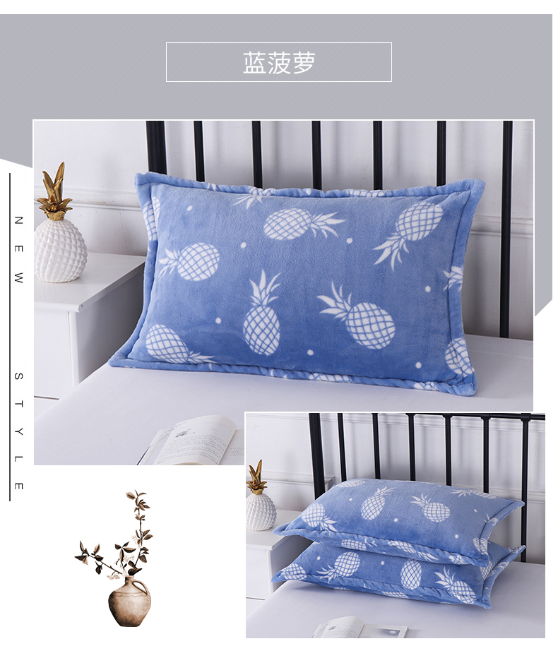 Flannel gối đơn mùa đông ấm áp dày trưởng thành nhung nhung gối 4874 Fala bộ gối gối lock&lock