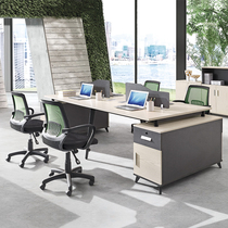 Office furniture staff desk 4 people simple modern Creative Screen station staff computer desk combination