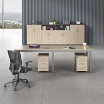 Office desk office office desk and chair combination station staff table double four six people simple office furniture Chongqing