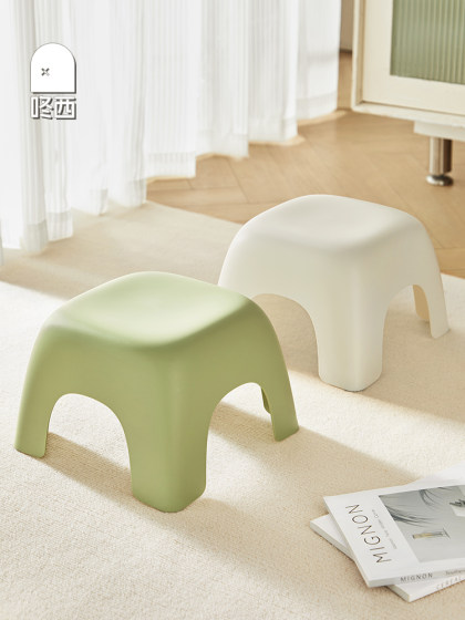 咚西小凳子矮凳塑料儿童小椅子加厚卡通防滑家用垫脚凳客厅脚踏凳