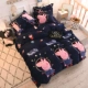 Bộ đồ giường Falais bốn bộ lông cừu san hô ấm ba mảnh mùa thu và mùa đông dày flannel quilt tấm trải mua chăn ga gối đệm