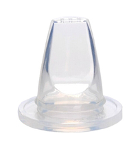  2 pieces of baby standard caliber flat head duckbill silicone breathable three large round holes juice pacifier