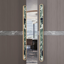 高档中式实木门扶把手现代办公室包厢酒店对开有框玻璃门拉手定制