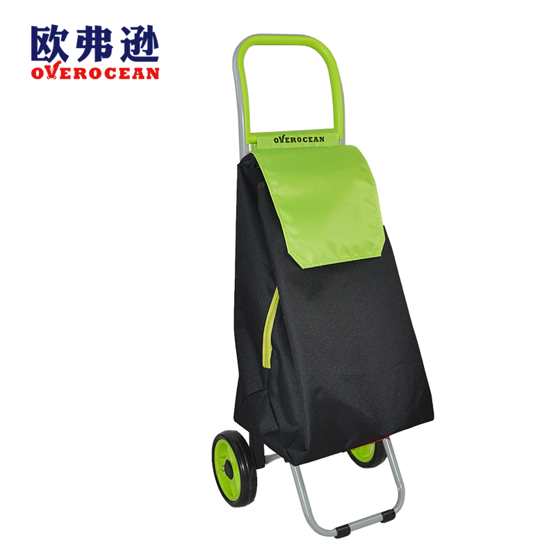 Overson YY40E side zipper light shopping cart 6 inch wheel foldable vegetable cart Steel pipe aluminum alloy frame