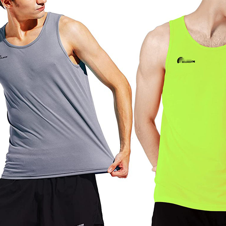Foreign trade Men's ultra-light and breathable fabric Marathon sleeveless pro-skin-bottom-speed dry running vests 60 gr-Taobao