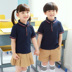 Trẻ em hiệu suất quần áo mùa hè một mảnh áo top POLO chàng trai cô gái màu hồng áo 61 ngày của trẻ em tay áo ngắn. 