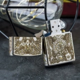 zippo Оригинальная серебряная ветрозащитная креативная зажигалка на керосине