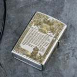 zippo Оригинальная серебряная ветрозащитная креативная зажигалка на керосине