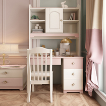 Straight Corner American Desk Bookshelf Combined Boy Children Bedroom Bookcase Desk Integrated Home Desktop Computer Desk