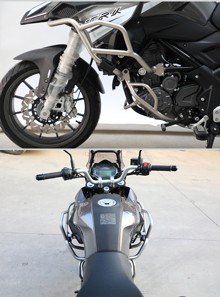 Qianjiang Benelli Jinpeng TRK251 thanh chắn phía trên và dưới thanh chắn hợp kim nhôm Qianjiang 251 phía sau hộp phía sau - Xe gắn máy phía sau hộp thùng đựng đồ xe máy