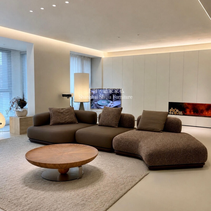Italian Minimalist 2026 New Model Villa Sofa with Mountain View, Living Room Sofa for Large and Small Apartments, Irregular-Shaped Corner Modular Sofa Set Italian Minimalist 2026 New Model Villa Sofa with Mountain View, Living Room Sofa for Large and Small Apartments, Irregular-Shaped Corner Modular Sofa Set