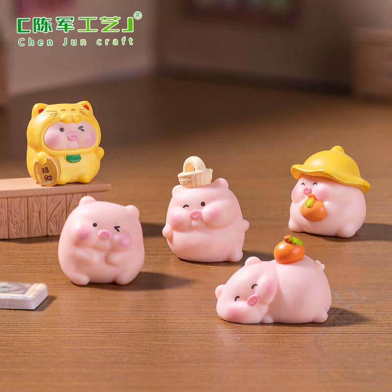 Cute Lucky Pig Doll Doll House DIY Decoration Blind Bag Accessories Car Desktop Mini Small Ornaments