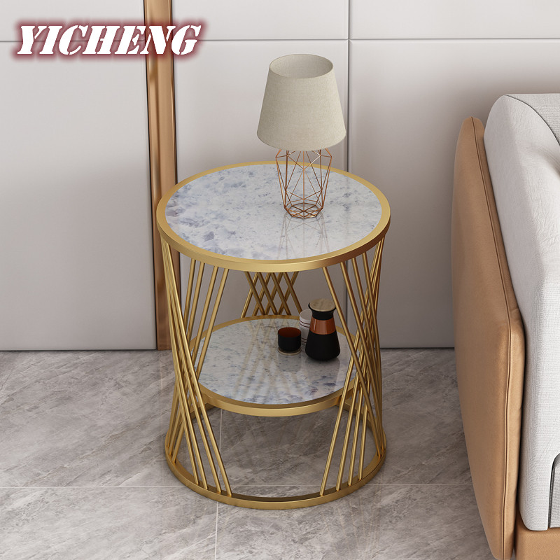 Nordic modern minimal tea few light luxury edge couch corner several round bedside cabinet balcony living room round table