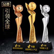 Gold-Plated Resin trophy Crystal custom-made creative Annual Award awards excellent staff football match prizes
