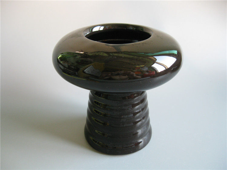 Modern porcelain purple sand tire black glaze flower vase vase porcelain vase ceramic art tea ceremony home decoration home punching drill