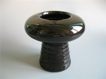 Modern porcelain purple sand tire black glaze flower vase porcelain bottle ceramic art tea ceremony home decoration household punch drill
