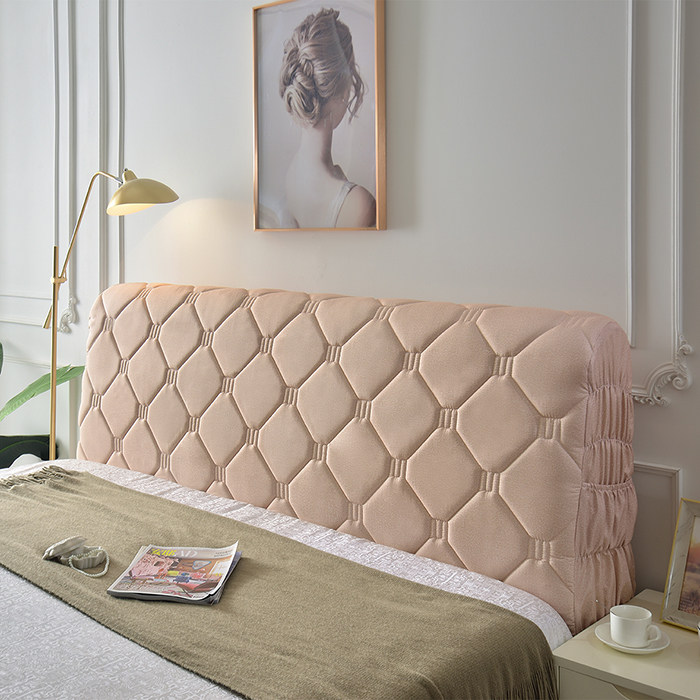 Fabric all-inclusive bed cover Simple modern padded bed cover European soft bag 1 5 meters 1 8 protective cover dust cover