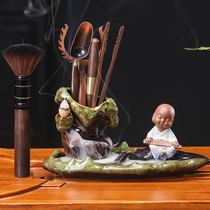 Tea ceremony Six gentlemen reverse flow fragrant tea clip set Tea decoration Ebony tea ceremony set Tea table Tea table Tea set accessories