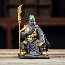 Creative purple sand tea pet Guan Yu Guan Gong boutique can raise kung fu tea set tea table tea table ornaments tea fun tea play