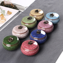 Creativity Seven Color Ice Cracking Tea Cream Puer Guanyin Black Tea Leaf Pot Pen Wash Ceramic Tea Set Accessories Zero Fit Tea Tray