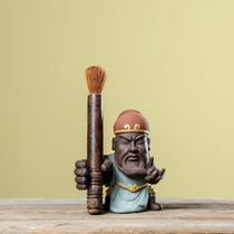 Purple Sand tea pet ornaments boutique can raise tea ornaments jewelry Creative Guan Gong Yang pot pen pen holder tea tray accessories