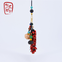 High-end original handmade car pendant Acacia bean Bodhi rearview mirror Lotus pendant car accessories to ensure safety