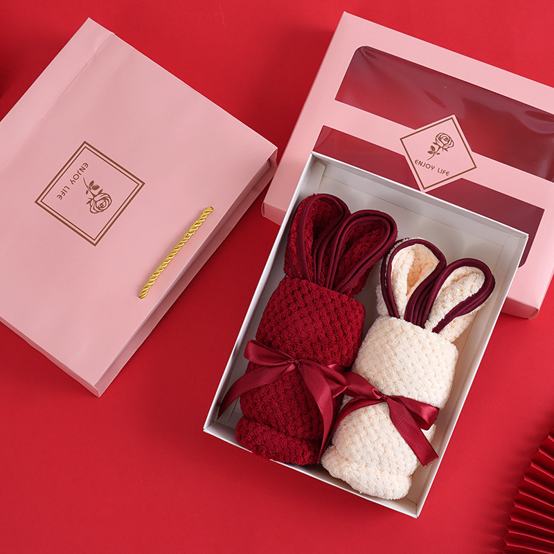 Wedding Souvenirs, Bunny and Bear Towels, Wedding Souvenirs, High-End Gift Boxes, Wedding Bridesmaid Gifts, Gifts