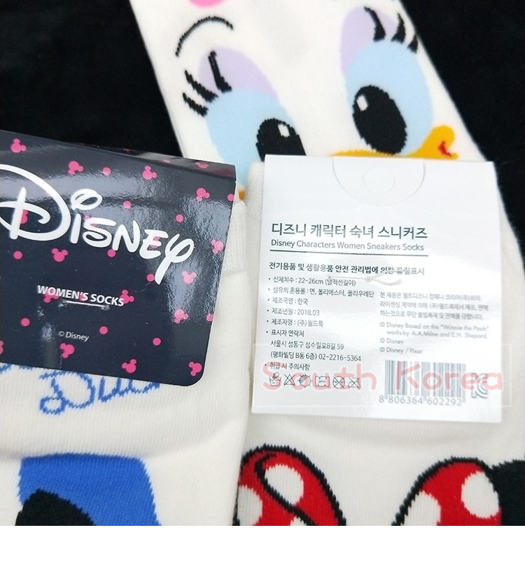 Vớ nhập khẩu Hàn Quốc vớ nữ nông miệng hoạt hình dễ thương Disney cotton thấm mồ hôi thấm nước không rơi với vớ thủy triều tất cổ ngắn