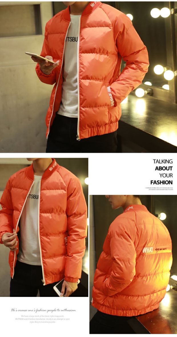 Áo thun cotton nam mùa đông giá rẻ phiên bản Hàn Quốc của nhíp bông tự trồng nam và nữ vài chiếc áo khoác ngắn xuống áo khoác dày áo khoác cặp nam nữ