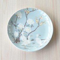 Bone China 5-inch small plate Bone plate Soy sauce plate Crane dessert plate Ceramic classic exquisite plate