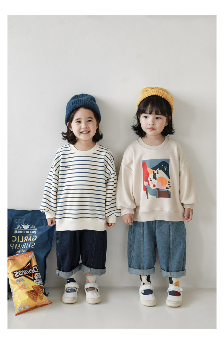 Girl Printed Cartoon Casual Thick Cotton Children 2022 Spring Autumn New Cute Baby T-Shirt 100 Hitch Top Coat 3