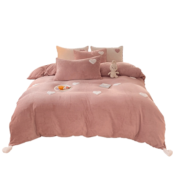 Four-piece milk velvet cat-style princess style set