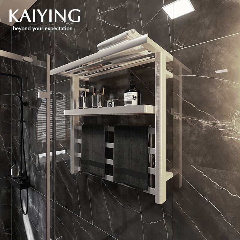 Kaiying Nordic constant temperature electric towel rack carbon fiber black household bathroom heating towel rack drying powder room