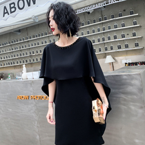 Small evening dress dress women 2021 new high-end black thin temperament high-end design sense dinner party party dress