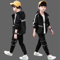 Childrens clothing boys  three-piece autumn suit 2021 new middle and large childrens autumn boys foreign handsome autumn Korean version